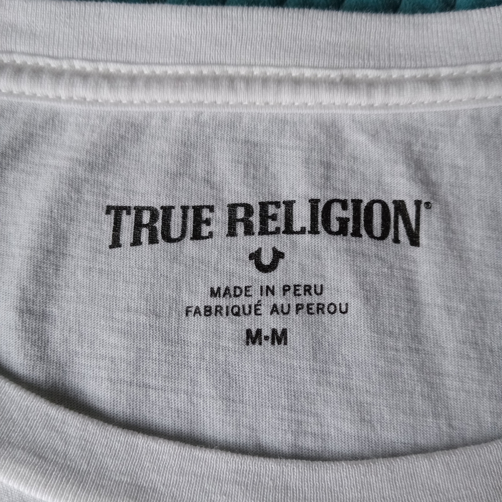 True Religion Live Free & Eagle Graphic‎ Baseball Jersey Raglan Sleeve Retro - Picture 7 of 11